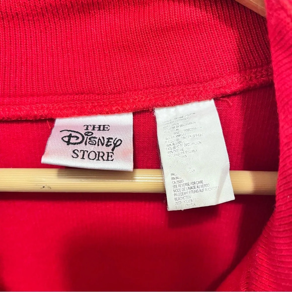 Vintage‎ Disney Store 90s Red Pullover Pooh And Piglet Embroidered 1/4 Zip L - Picture 6 of 6